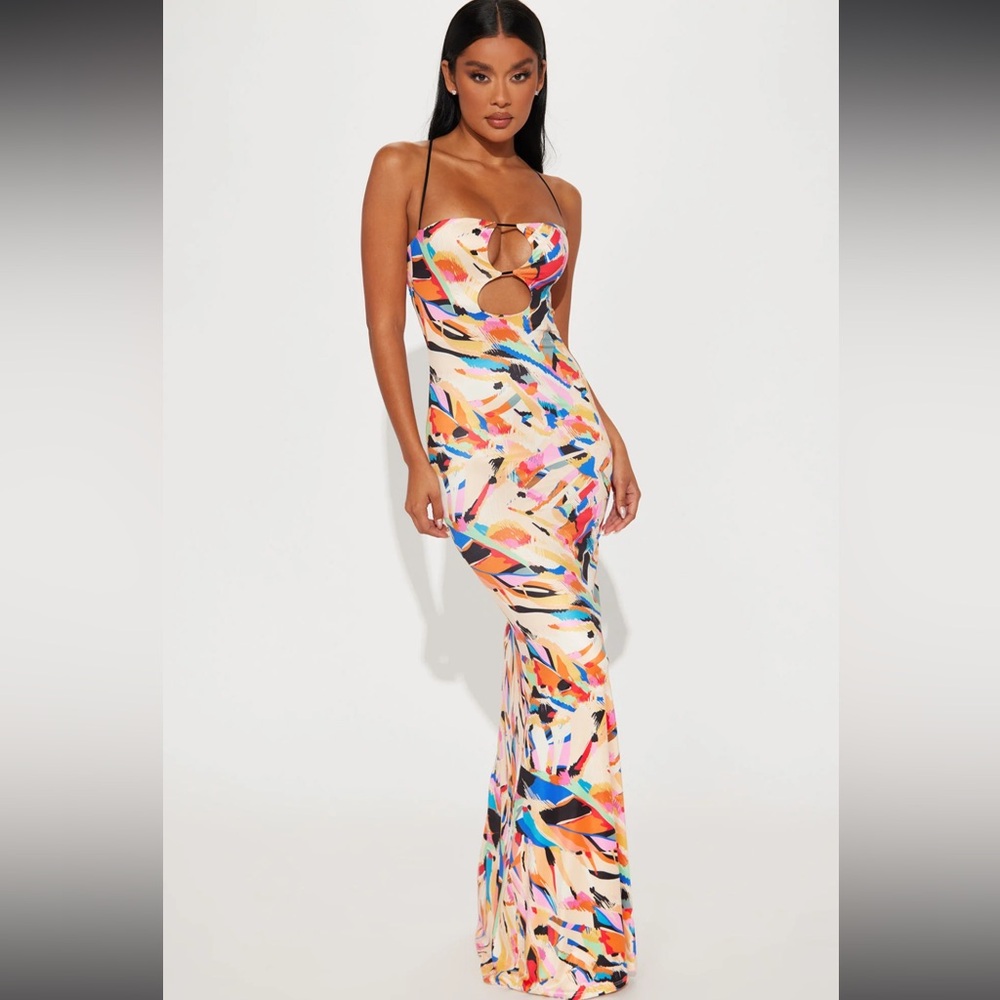 Fashion Nova Your Art Fest Maxi Dress size S